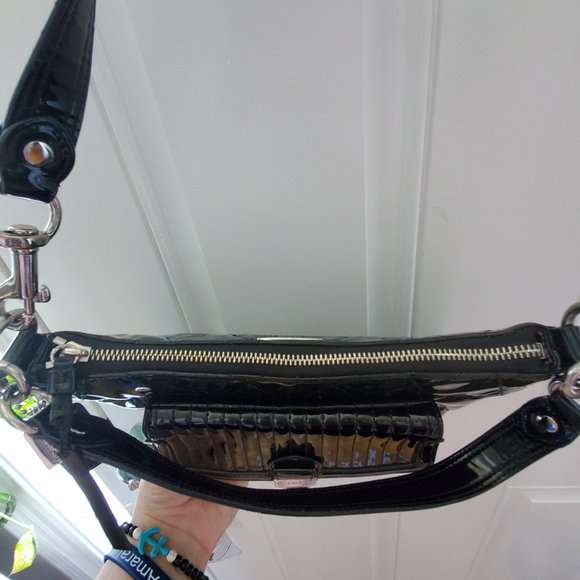 Coach handbag poppy black pattent liquid gloss - Picture 6 of 12